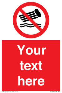 PV7730: Custom prohibition no inflatables on the water