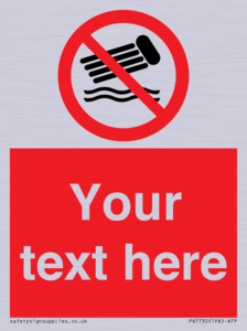 PV7730: Custom prohibition no inflatables on the water