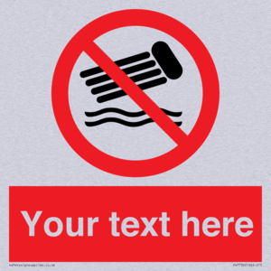 PV7730: Custom prohibition no inflatables on the water