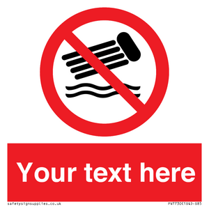 PV7730: Custom prohibition no inflatables on the water