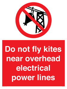 PV7731: Do not fly kites near overhead electrical power lines