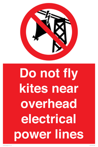PV7731: Do not fly kites near overhead electrical power lines
