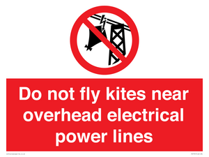 PV7731: Do not fly kites near overhead electrical power lines