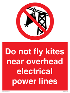 PV7731: Do not fly kites near overhead electrical power lines