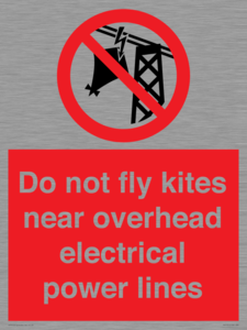 PV7731: Do not fly kites near overhead electrical power lines
