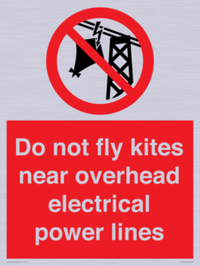 PV7731: Do not fly kites near overhead electrical power lines