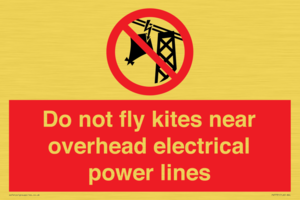 PV7731: Do not fly kites near overhead electrical power lines
