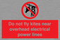 PV7731: Do not fly kites near overhead electrical power lines