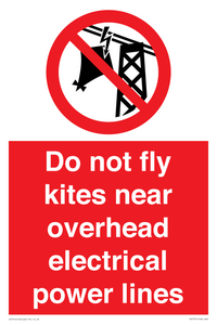PV7731: Do not fly kites near overhead electrical power lines