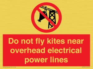 PV7731: Do not fly kites near overhead electrical power lines