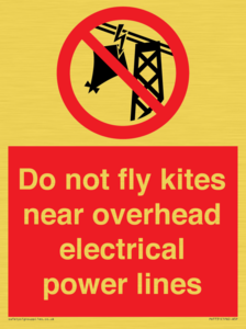 PV7731: Do not fly kites near overhead electrical power lines