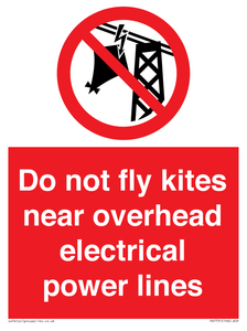 PV7731: Do not fly kites near overhead electrical power lines