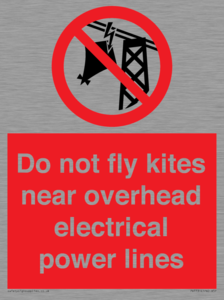 PV7731: Do not fly kites near overhead electrical power lines