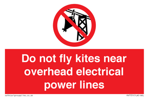 PV7731: Do not fly kites near overhead electrical power lines