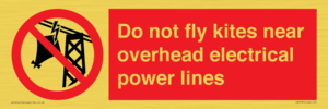 PV7731: Do not fly kites near overhead electrical power lines