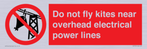 PV7731: Do not fly kites near overhead electrical power lines