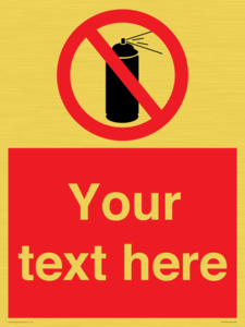 PV7744: Custom prohibition no aerosol