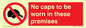 PV7751: No caps to be worn in these premises