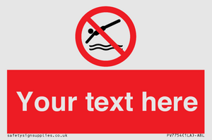 PV7754: Custom prohibition no diving