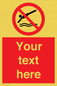 PV7754: Custom prohibition no diving