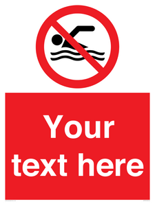 PV7757: Custom prohibition no swimming