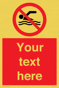 PV7757: Custom prohibition no swimming