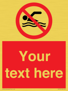 PV7757: Custom prohibition no swimming
