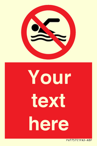 PV7757: Custom prohibition no swimming