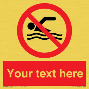 PV7757: Custom prohibition no swimming