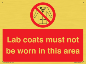 PV7844: Lab coats must not be worn in this area