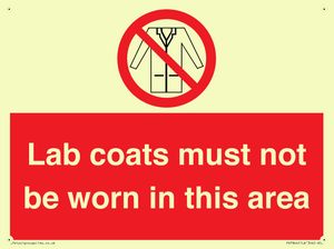 PV7844: Lab coats must not be worn in this area