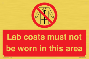 PV7844: Lab coats must not be worn in this area