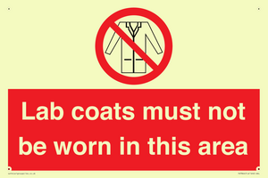 PV7844: Lab coats must not be worn in this area