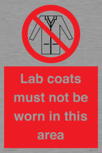 PV7844: Lab coats must not be worn in this area