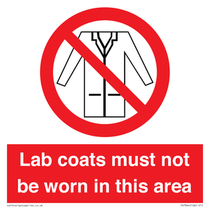 PV7844: Lab coats must not be worn in this area
