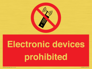 PV7845: Electronic devices prohibited