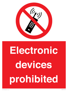 PV7845: Electronic devices prohibited
