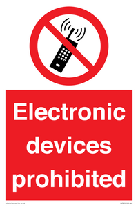 PV7845: Electronic devices prohibited