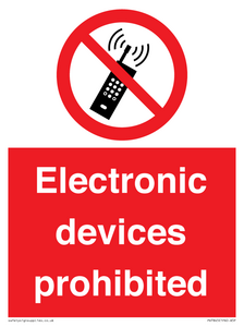 PV7845: Electronic devices prohibited