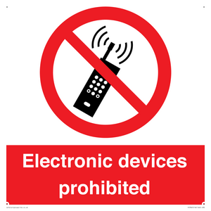 PV7845: Electronic devices prohibited