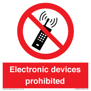 PV7845: Electronic devices prohibited