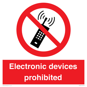 PV7845: Electronic devices prohibited