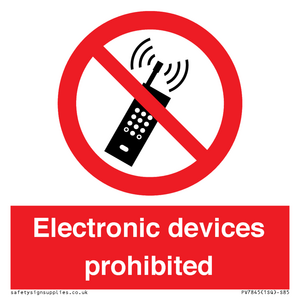 PV7845: Electronic devices prohibited