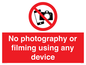 PV7869: No photography or filming using any device