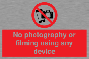 PV7869: No photography or filming using any device