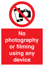 PV7869: No photography or filming using any device