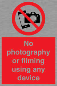 PV7869: No photography or filming using any device