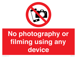 PV7869: No photography or filming using any device