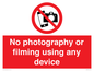 PV7869: No photography or filming using any device