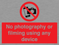 PV7869: No photography or filming using any device